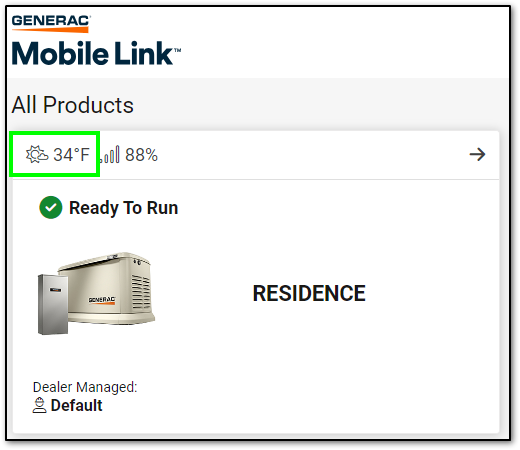 Mobile Link Web Temperature