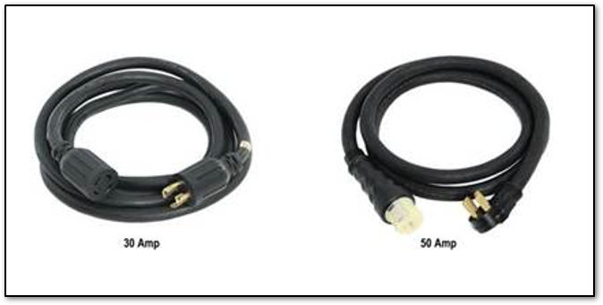 30 Amp and 50 Amp Power Cords