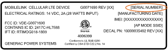 LTE device serial example