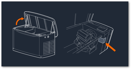 Onboard Wi-Fi MAC sticker location