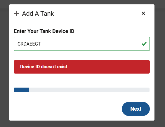 Mobile Link error message: Device ID doesn't exist