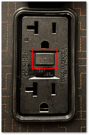 GFCI reset button